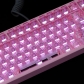 104+10 PC Crystal Pink White Legends Semitransparent Backlit Cool Keycaps Set Screen Printing for Cherry MX Mechanical Keyboard